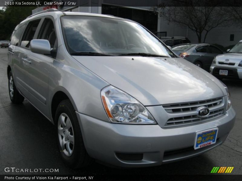 Clear Silver / Gray 2010 Kia Sedona LX