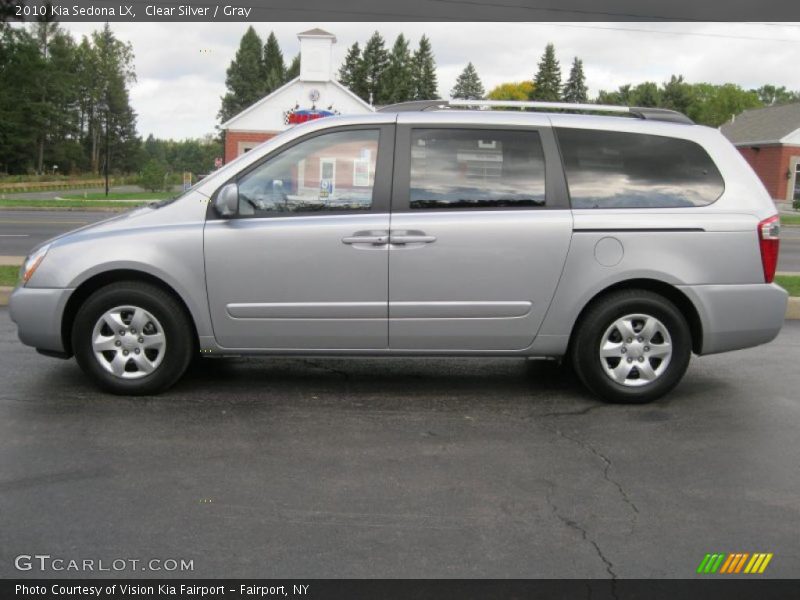 Clear Silver / Gray 2010 Kia Sedona LX