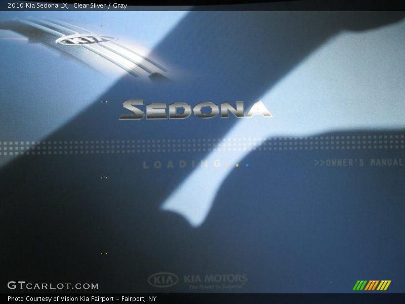 Clear Silver / Gray 2010 Kia Sedona LX
