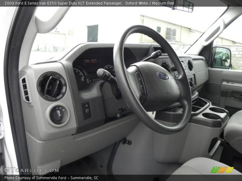 Oxford White / Medium Flint 2009 Ford E Series Van E350 Super Duty XLT Extended Passenger