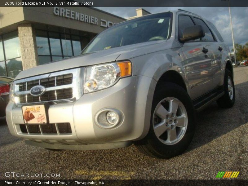 Silver Metallic / Stone 2008 Ford Escape XLT V6