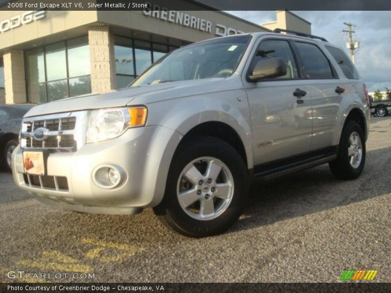 Silver Metallic / Stone 2008 Ford Escape XLT V6