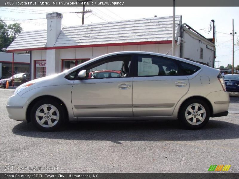 Millenium Silver Metallic / Gray/Burgundy 2005 Toyota Prius Hybrid