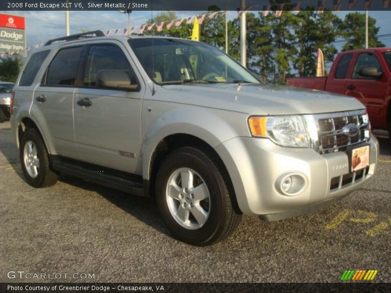 Silver Metallic / Stone 2008 Ford Escape XLT V6