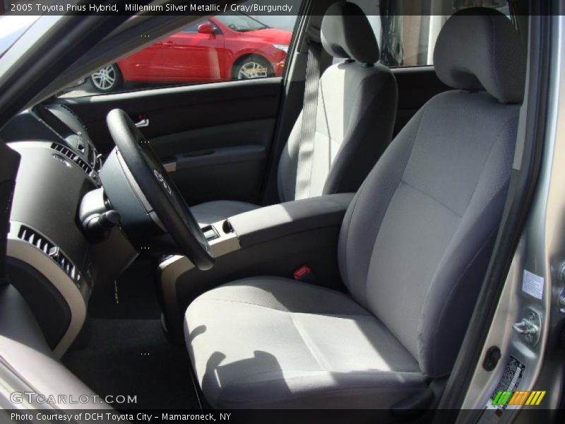 Millenium Silver Metallic / Gray/Burgundy 2005 Toyota Prius Hybrid