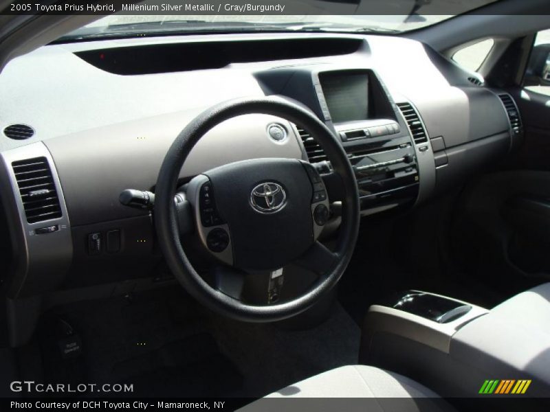 Millenium Silver Metallic / Gray/Burgundy 2005 Toyota Prius Hybrid