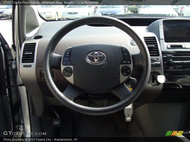 Millenium Silver Metallic / Gray/Burgundy 2005 Toyota Prius Hybrid