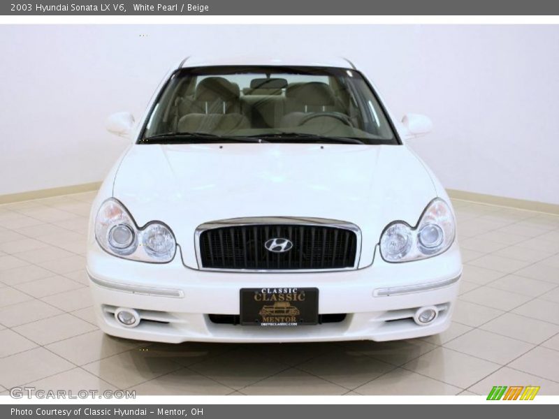 White Pearl / Beige 2003 Hyundai Sonata LX V6