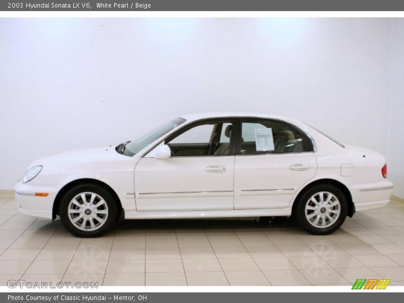 White Pearl / Beige 2003 Hyundai Sonata LX V6