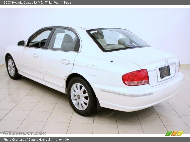 White Pearl / Beige 2003 Hyundai Sonata LX V6