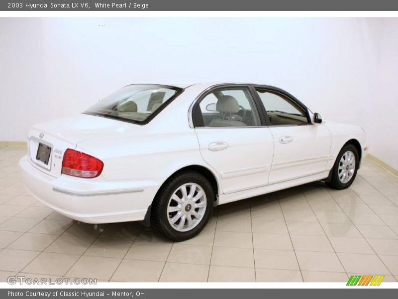 White Pearl / Beige 2003 Hyundai Sonata LX V6