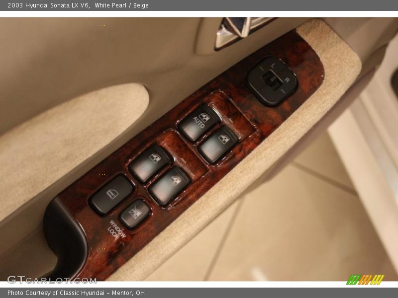 White Pearl / Beige 2003 Hyundai Sonata LX V6