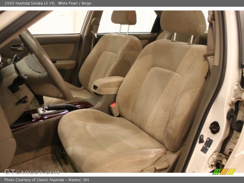 White Pearl / Beige 2003 Hyundai Sonata LX V6