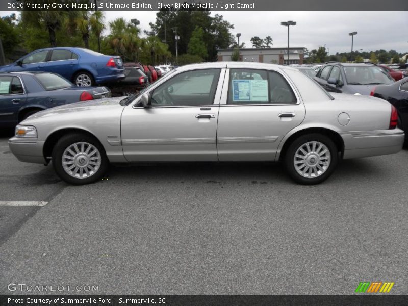 Silver Birch Metallic / Light Camel 2010 Mercury Grand Marquis LS Ultimate Edition