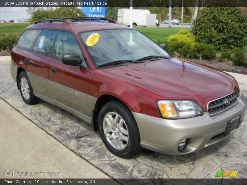 Regatta Red Pearl / Beige 2004 Subaru Outback Wagon