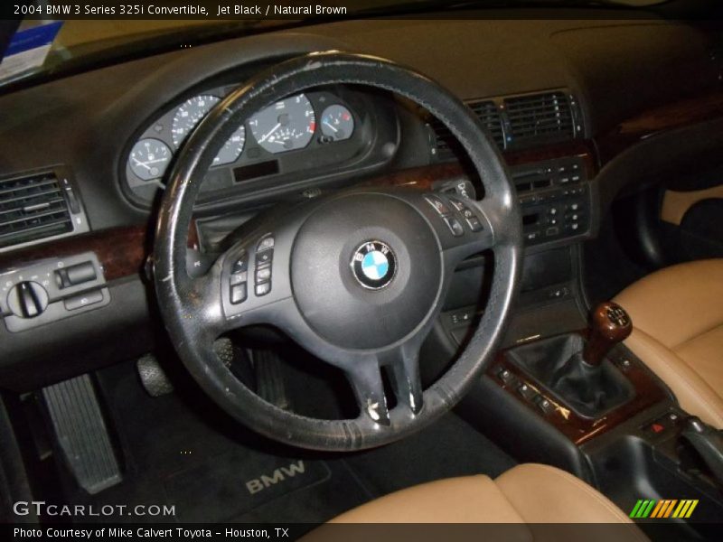 Jet Black / Natural Brown 2004 BMW 3 Series 325i Convertible
