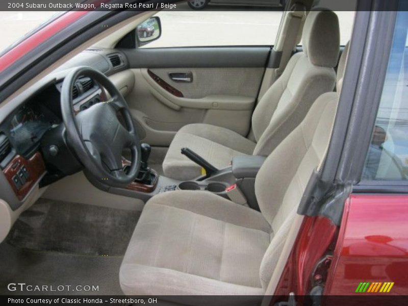 Regatta Red Pearl / Beige 2004 Subaru Outback Wagon
