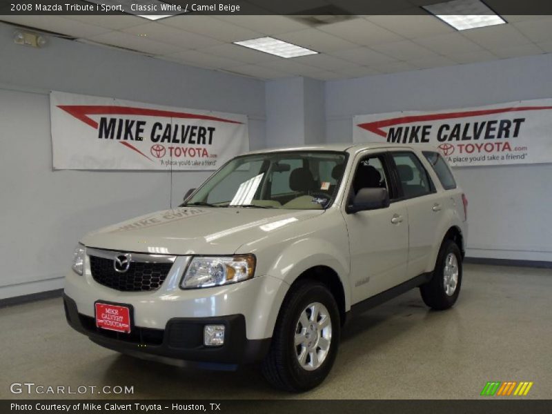Classic White / Camel Beige 2008 Mazda Tribute i Sport