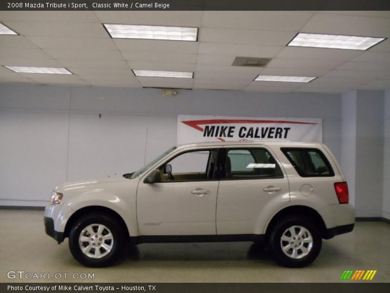 Classic White / Camel Beige 2008 Mazda Tribute i Sport