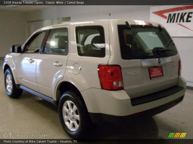 Classic White / Camel Beige 2008 Mazda Tribute i Sport