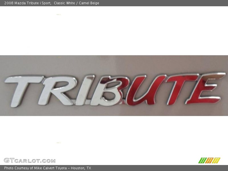 Classic White / Camel Beige 2008 Mazda Tribute i Sport