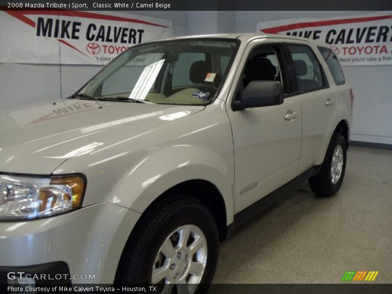 Classic White / Camel Beige 2008 Mazda Tribute i Sport