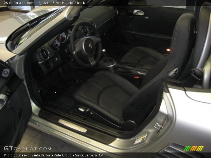 Arctic Silver Metallic / Black 2010 Porsche Boxster S