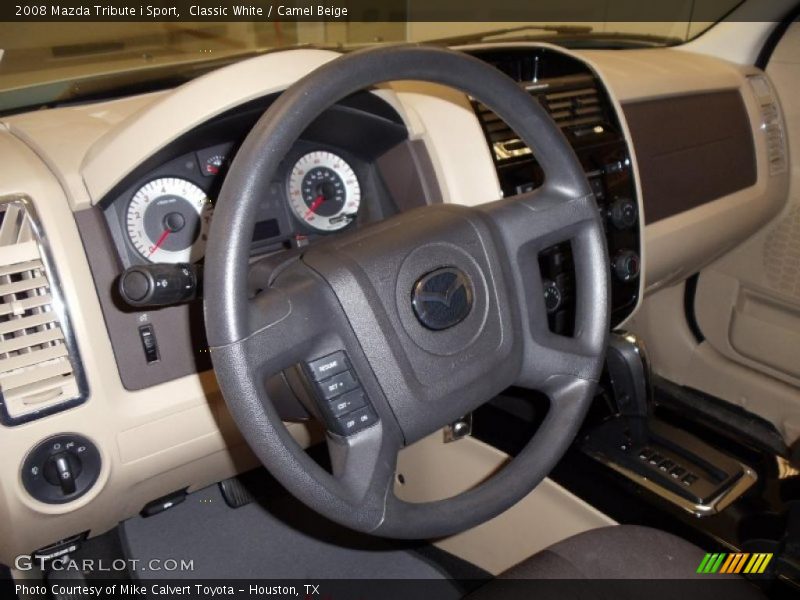 Classic White / Camel Beige 2008 Mazda Tribute i Sport