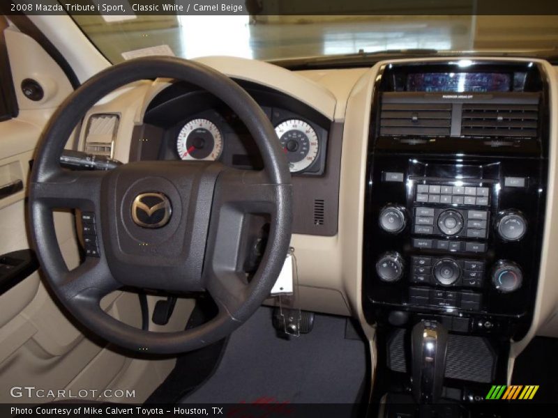 Classic White / Camel Beige 2008 Mazda Tribute i Sport