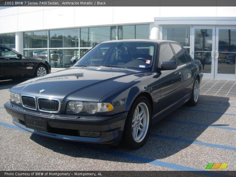Anthracite Metallic / Black 2001 BMW 7 Series 740i Sedan
