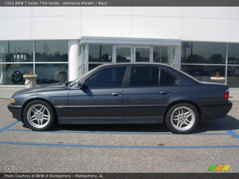 Anthracite Metallic / Black 2001 BMW 7 Series 740i Sedan