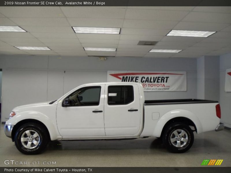 Avalanche White / Beige 2009 Nissan Frontier SE Crew Cab