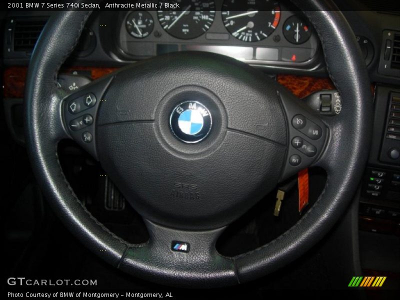 Anthracite Metallic / Black 2001 BMW 7 Series 740i Sedan