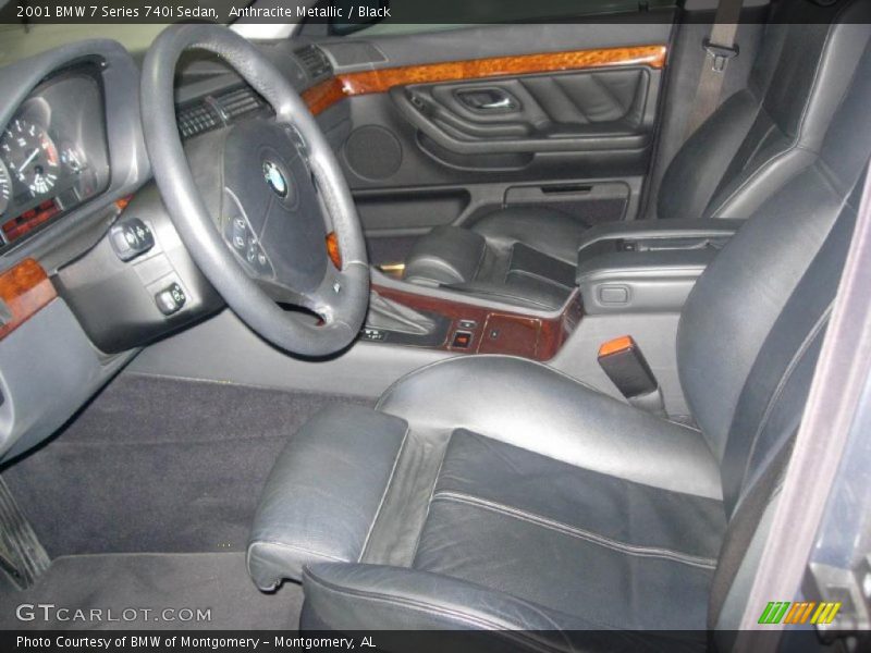 Anthracite Metallic / Black 2001 BMW 7 Series 740i Sedan