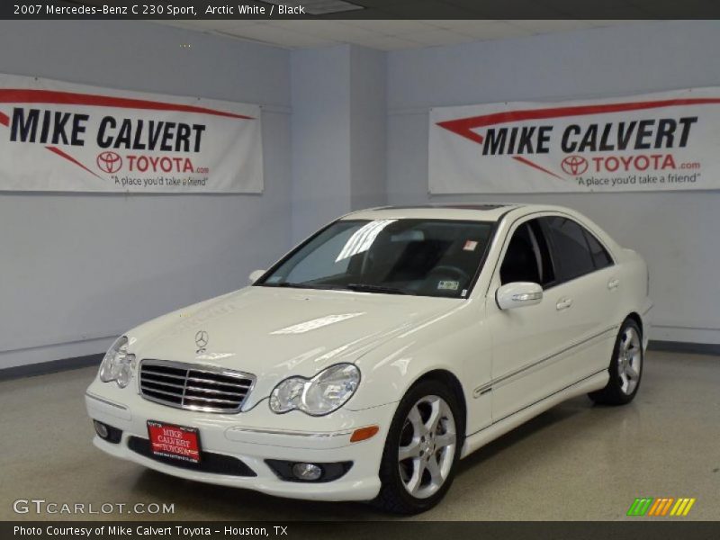 Arctic White / Black 2007 Mercedes-Benz C 230 Sport