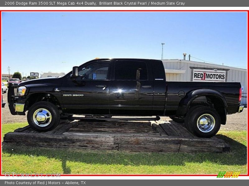 Brilliant Black Crystal Pearl / Medium Slate Gray 2006 Dodge Ram 3500 SLT Mega Cab 4x4 Dually