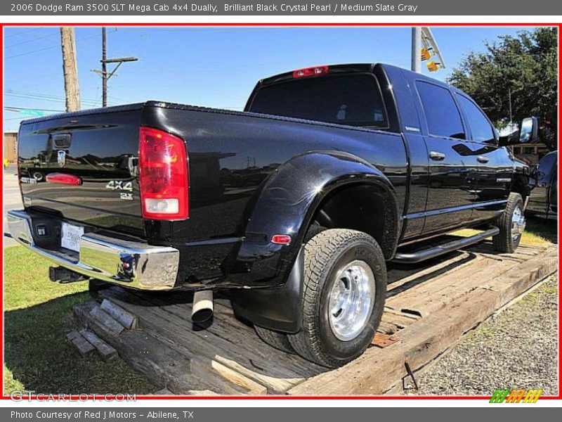 Brilliant Black Crystal Pearl / Medium Slate Gray 2006 Dodge Ram 3500 SLT Mega Cab 4x4 Dually