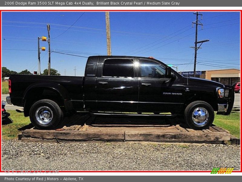 Brilliant Black Crystal Pearl / Medium Slate Gray 2006 Dodge Ram 3500 SLT Mega Cab 4x4 Dually