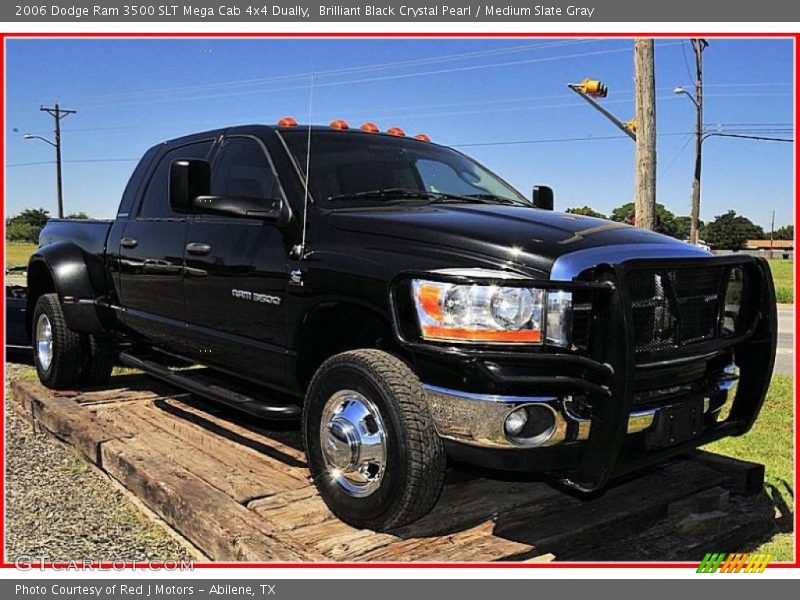 Brilliant Black Crystal Pearl / Medium Slate Gray 2006 Dodge Ram 3500 SLT Mega Cab 4x4 Dually