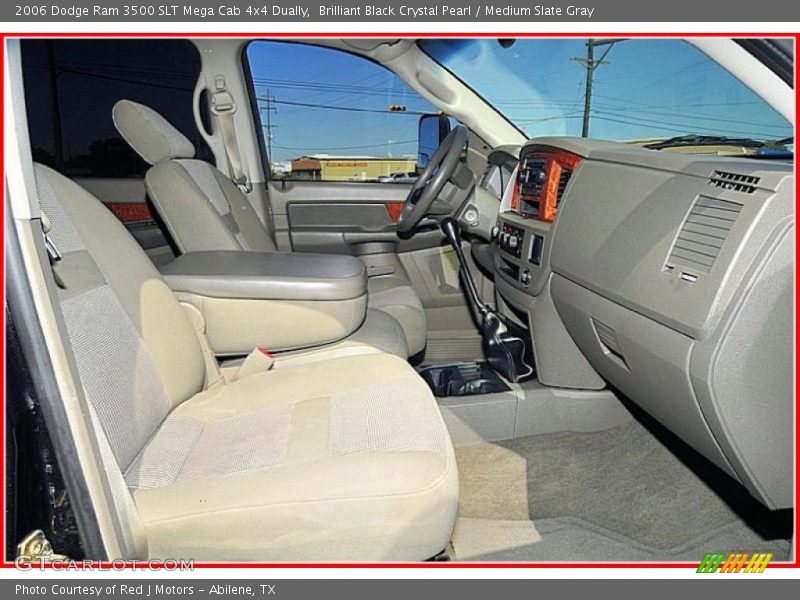 Brilliant Black Crystal Pearl / Medium Slate Gray 2006 Dodge Ram 3500 SLT Mega Cab 4x4 Dually