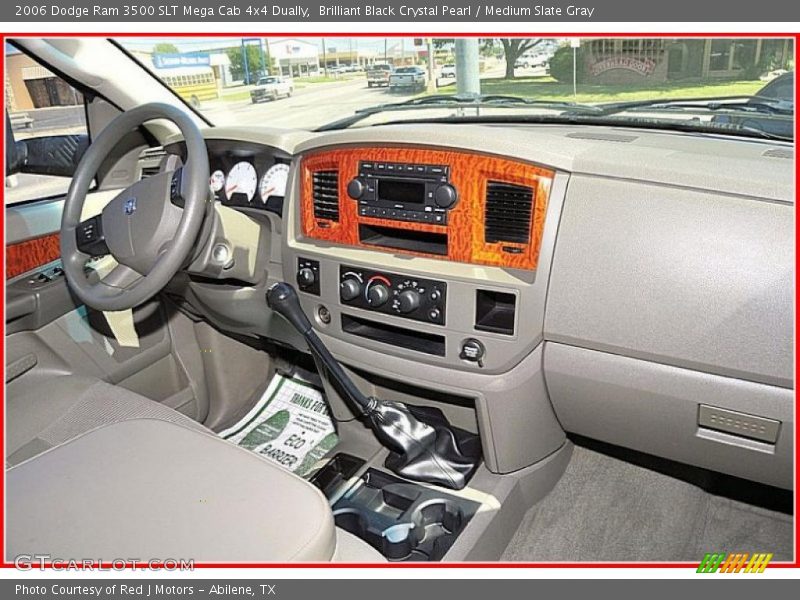 Brilliant Black Crystal Pearl / Medium Slate Gray 2006 Dodge Ram 3500 SLT Mega Cab 4x4 Dually