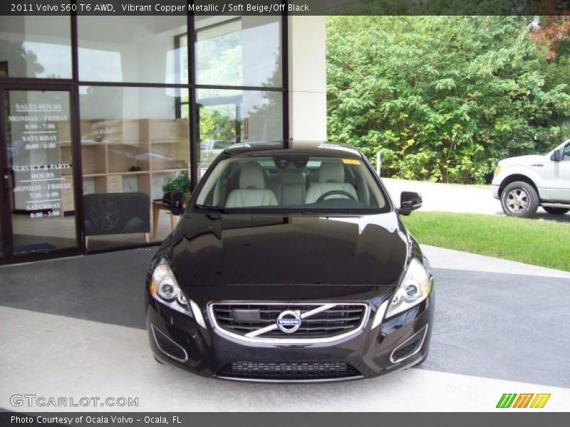 Vibrant Copper Metallic / Soft Beige/Off Black 2011 Volvo S60 T6 AWD