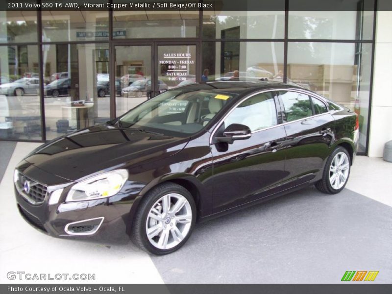 Vibrant Copper Metallic / Soft Beige/Off Black 2011 Volvo S60 T6 AWD