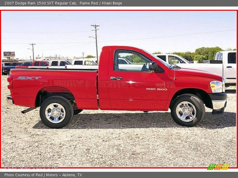 Flame Red / Khaki Beige 2007 Dodge Ram 1500 SXT Regular Cab