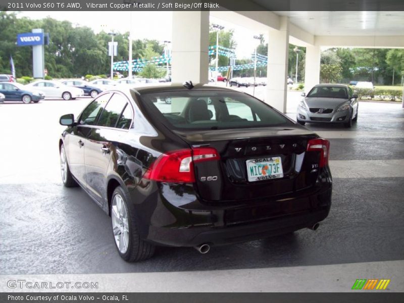 Vibrant Copper Metallic / Soft Beige/Off Black 2011 Volvo S60 T6 AWD