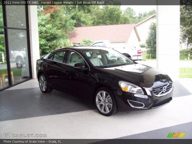 Vibrant Copper Metallic / Soft Beige/Off Black 2011 Volvo S60 T6 AWD