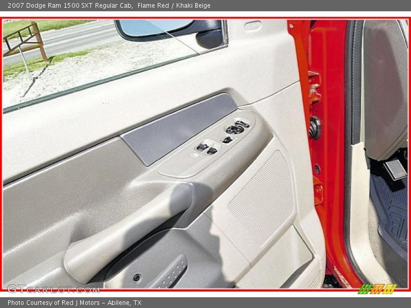 Flame Red / Khaki Beige 2007 Dodge Ram 1500 SXT Regular Cab