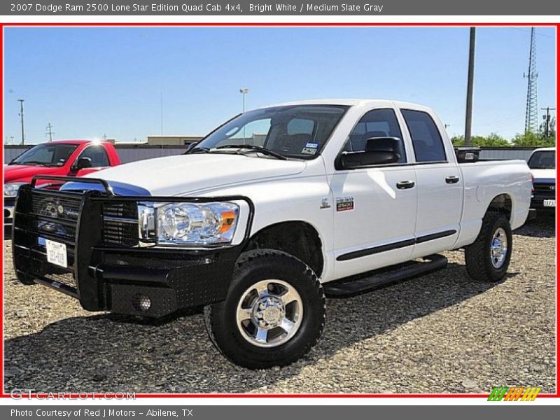 Bright White / Medium Slate Gray 2007 Dodge Ram 2500 Lone Star Edition Quad Cab 4x4
