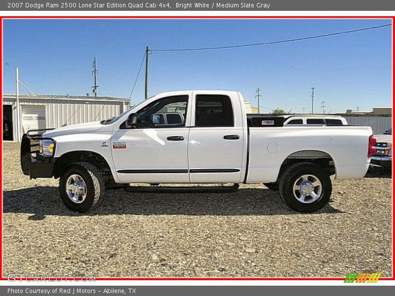 Bright White / Medium Slate Gray 2007 Dodge Ram 2500 Lone Star Edition Quad Cab 4x4