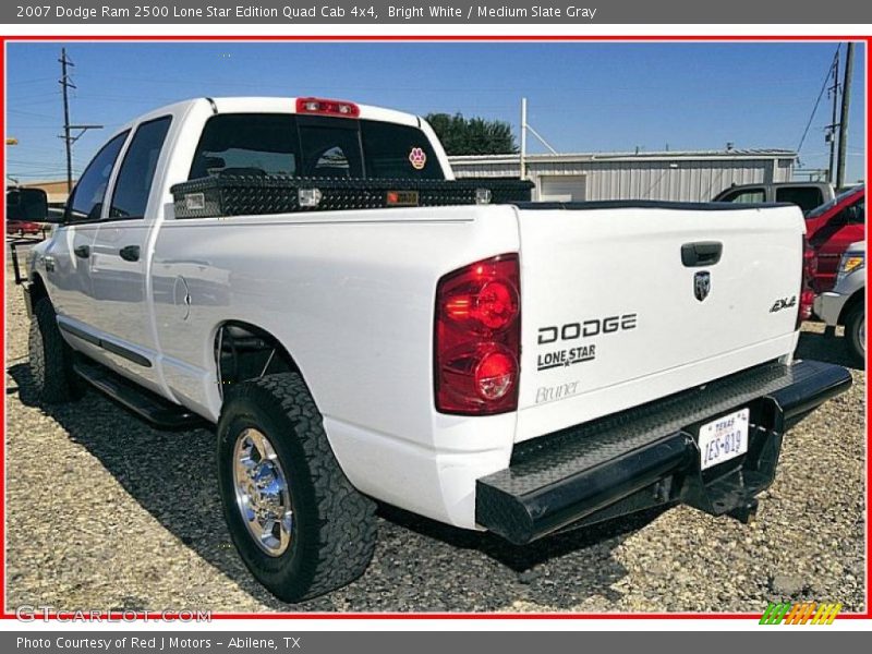 Bright White / Medium Slate Gray 2007 Dodge Ram 2500 Lone Star Edition Quad Cab 4x4